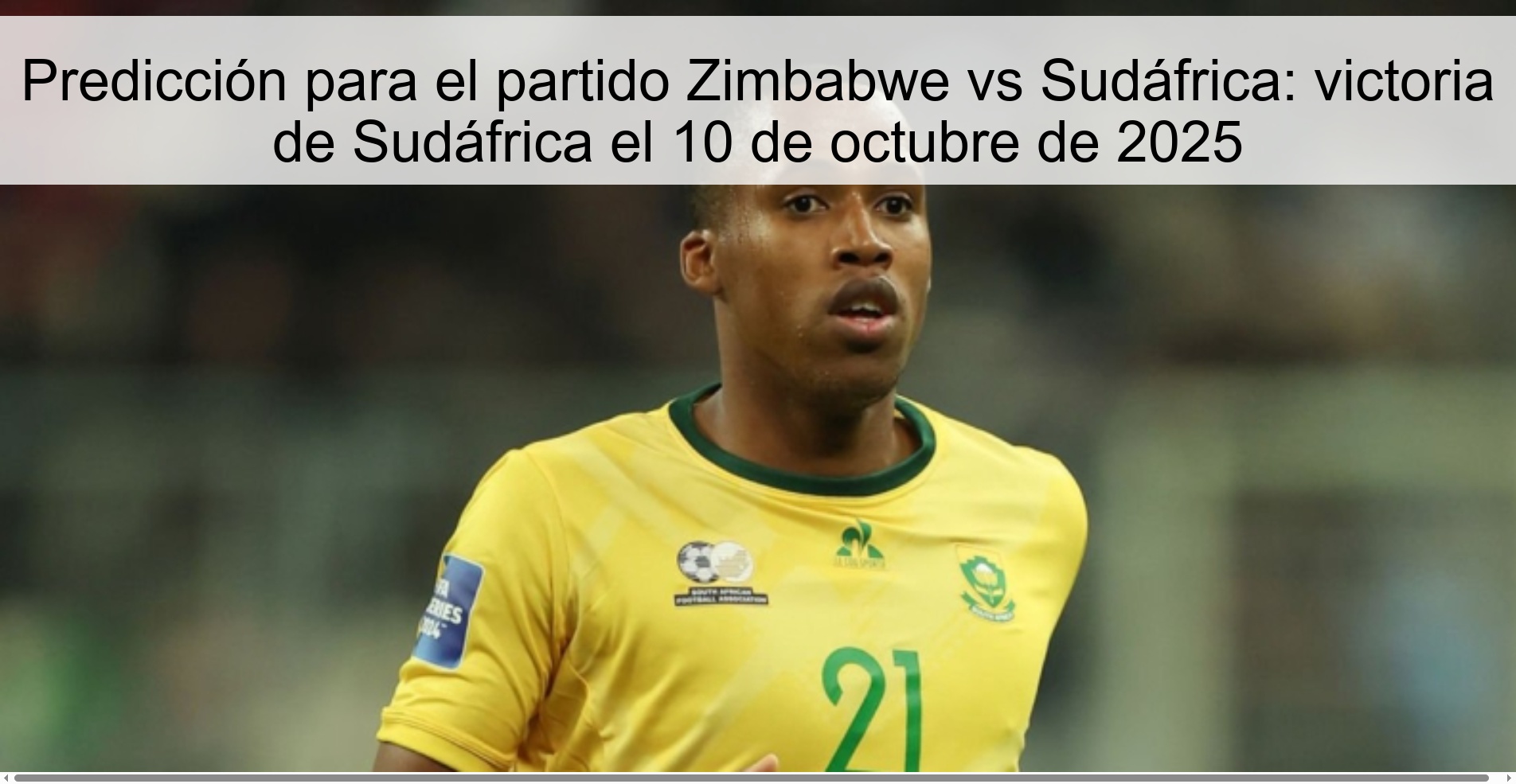 Predicción para el partido Zimbabwe vs Sudáfrica: victoria de Sudáfrica el 10 de octubre de 2025