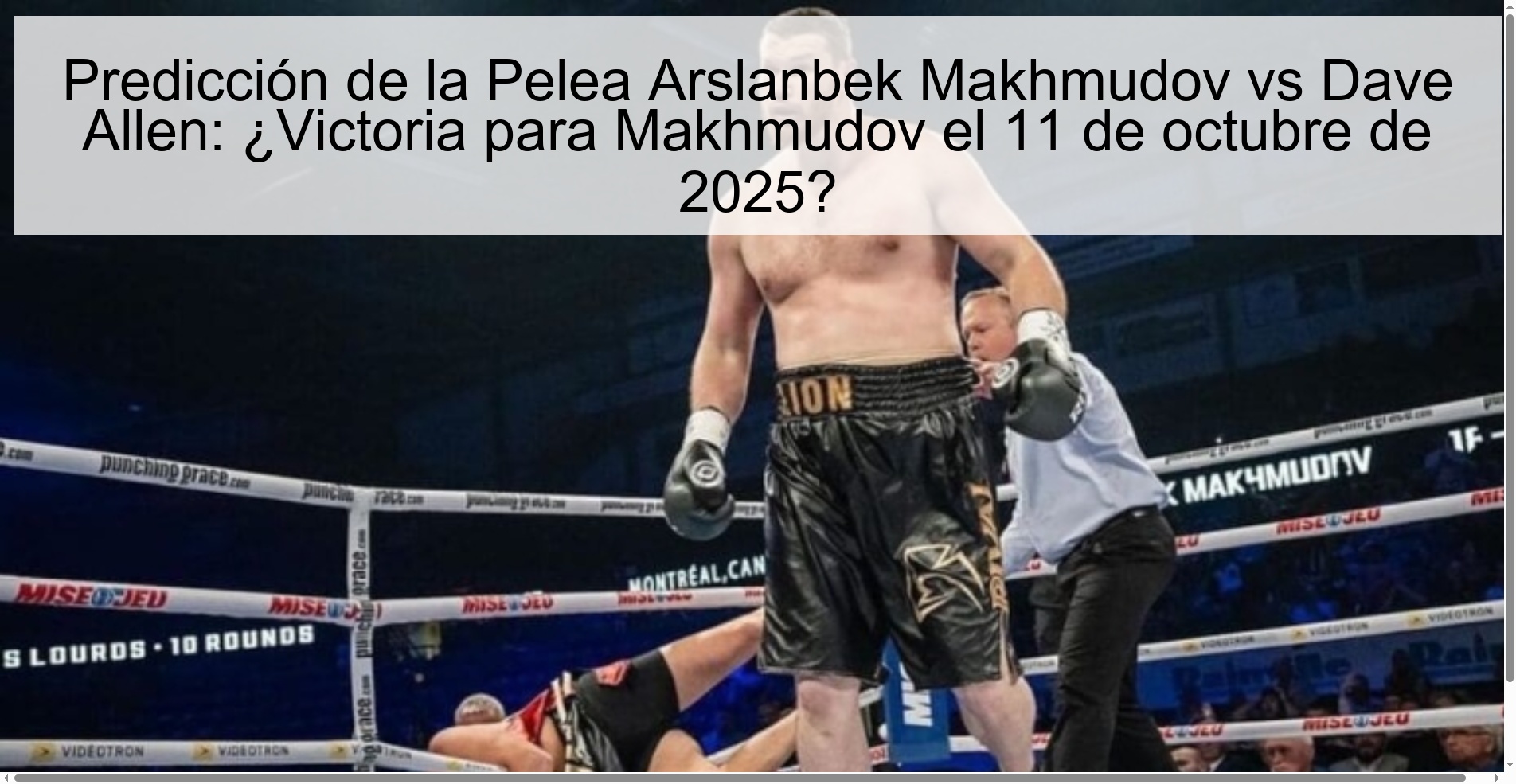 Predicción de la Pelea Arslanbek Makhmudov vs Dave Allen: ¿Victoria para Makhmudov el 11 de octubre de 2025?