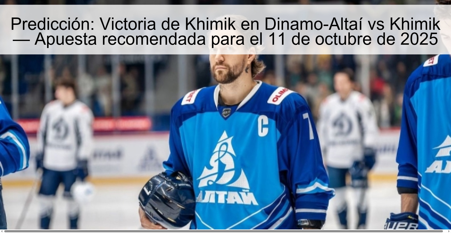 Predicción: Victoria de Khimik en Dinamo-Altaí vs Khimik — Apuesta recomendada para el 11 de octubre de 2025