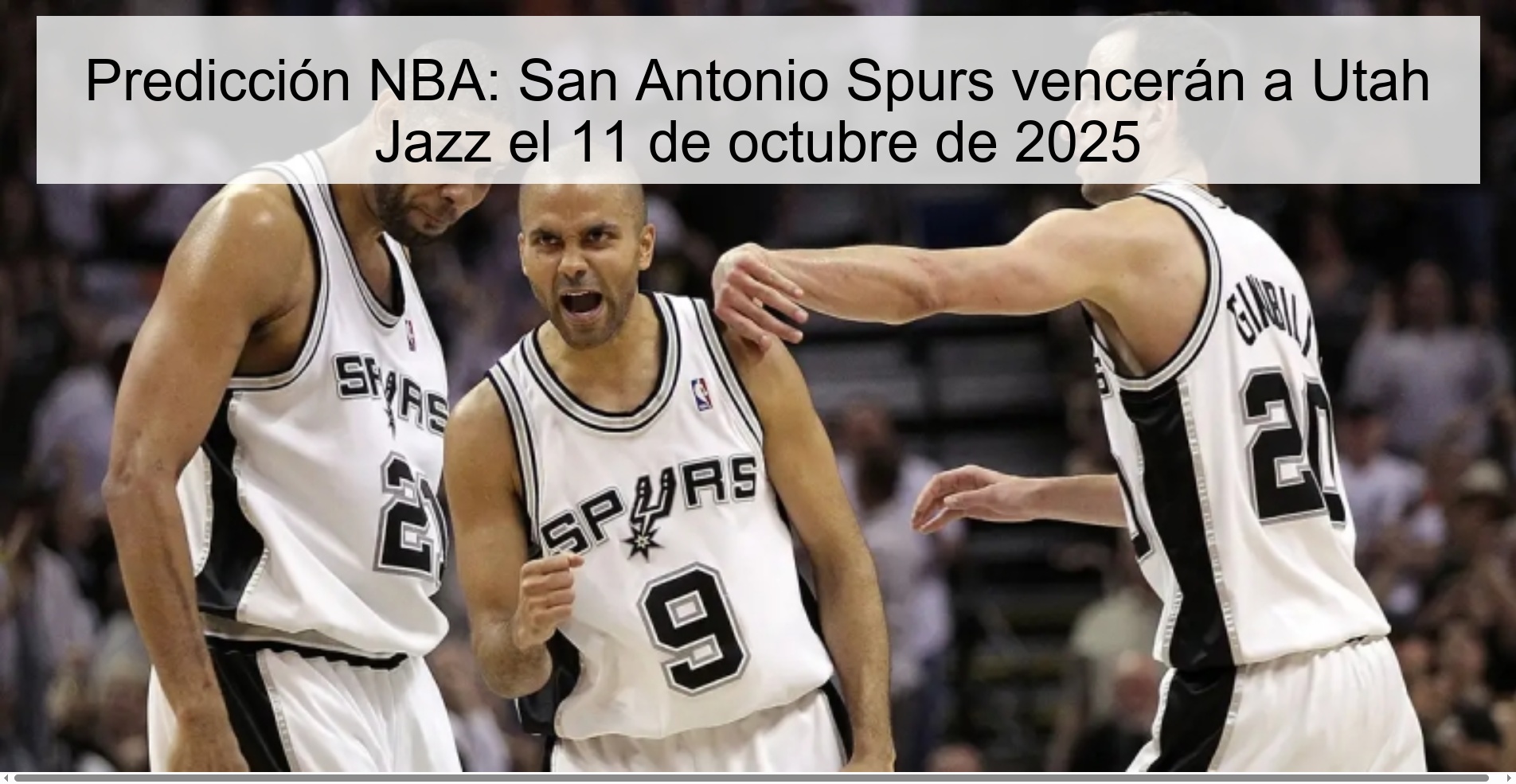 Predicción NBA: San Antonio Spurs vencerán a Utah Jazz el 11 de octubre de 2025
