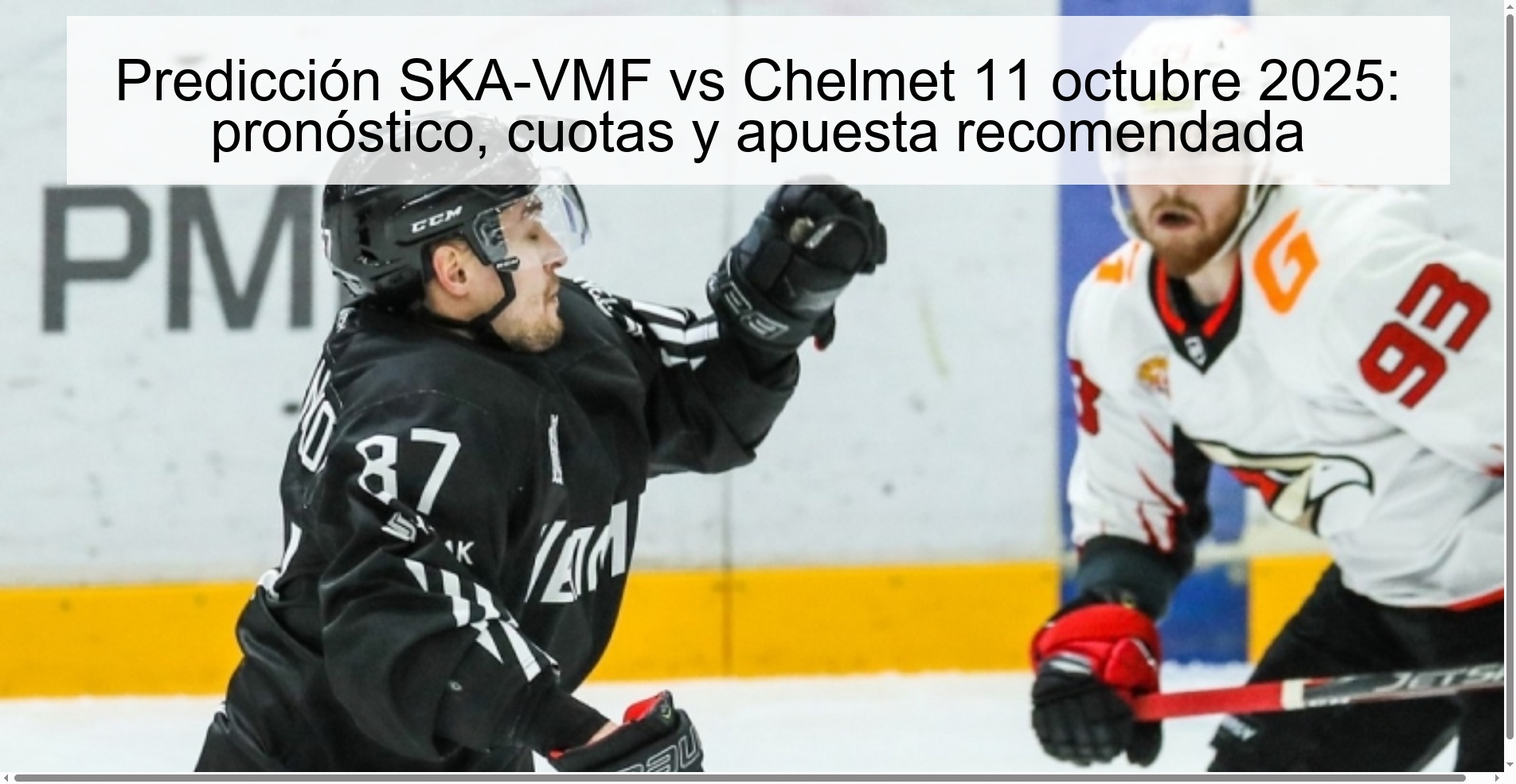 Predicción SKA-VMF vs Chelmet 11 octubre 2025: pronóstico, cuotas y apuesta recomendada