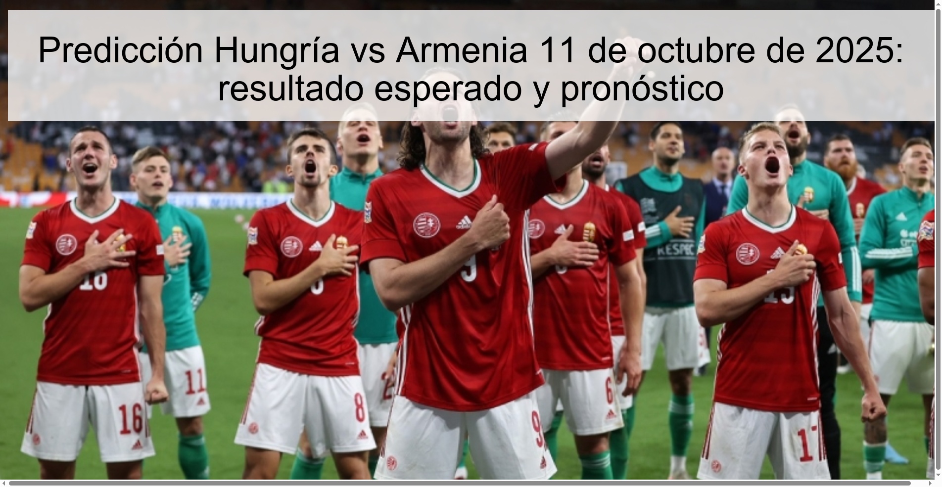 Predicción Hungría vs Armenia 11 de octubre de 2025: resultado esperado y pronóstico 1 310959