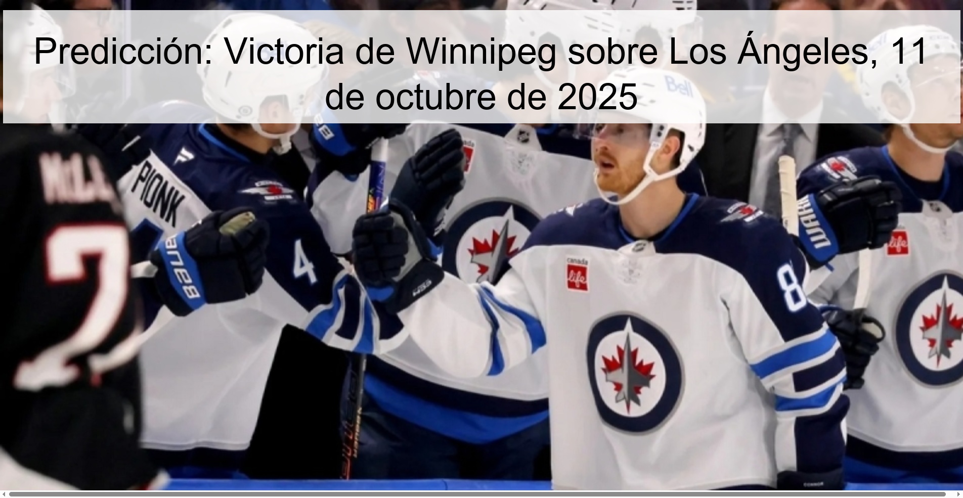 Predicción: Victoria de Winnipeg sobre Los Ángeles, 11 de octubre de 2025