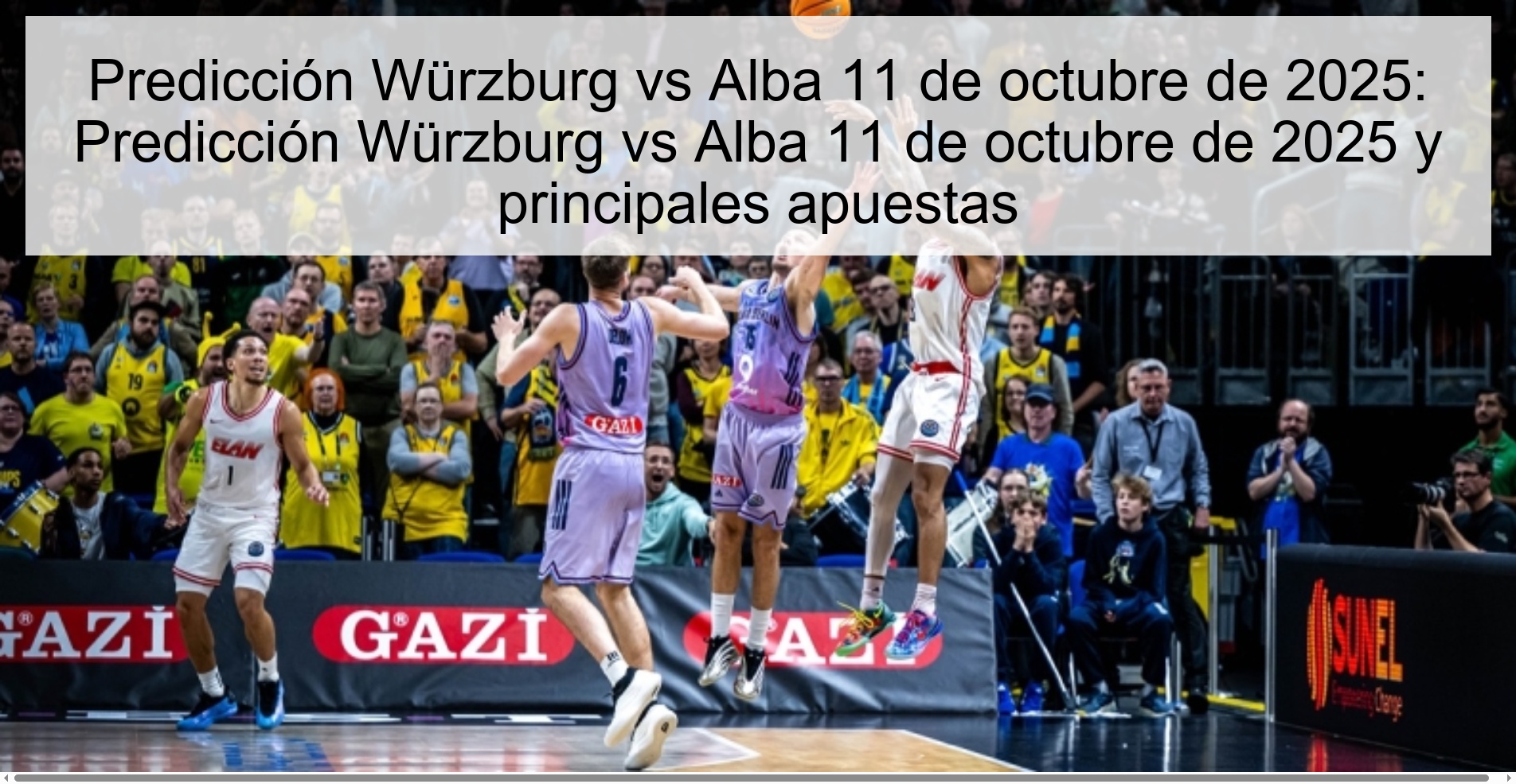 Predicción Würzburg vs Alba 11 de octubre de 2025: Predicción Würzburg vs Alba 11 de octubre de 2025 y principales apuestas
