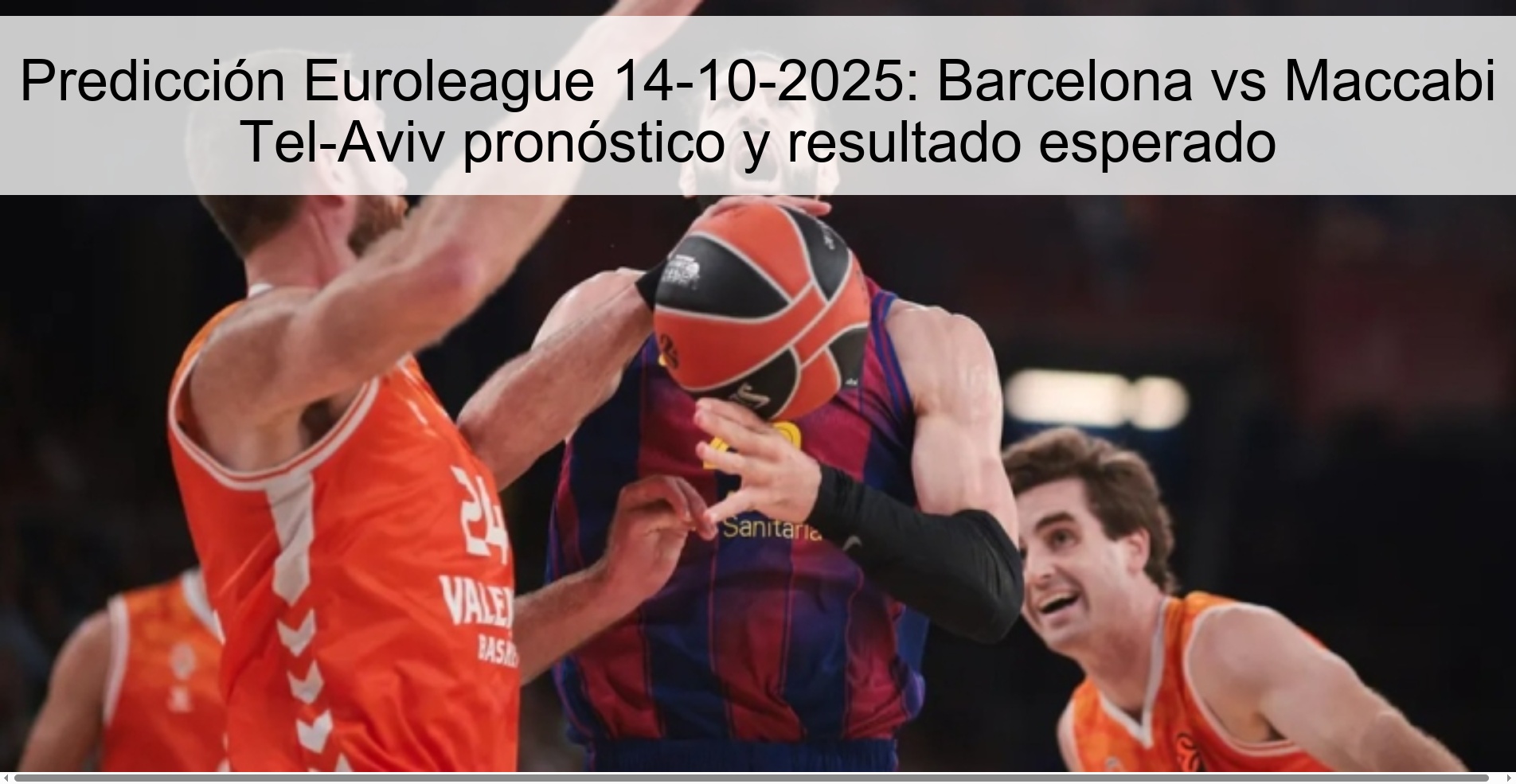 Predicción Euroleague 14-10-2025: Barcelona vs Maccabi Tel-Aviv pronóstico y resultado esperado