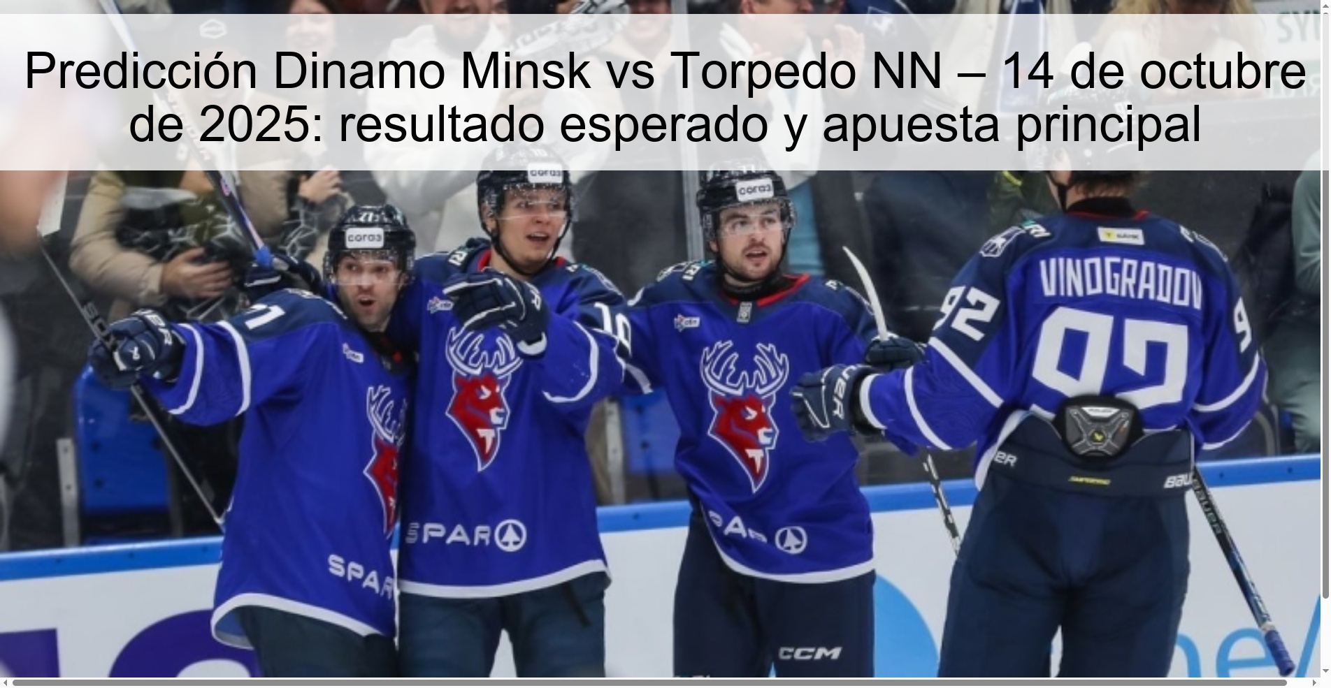 Predicción Dinamo Minsk vs Torpedo NN – 14 de octubre de 2025: resultado esperado y apuesta principal