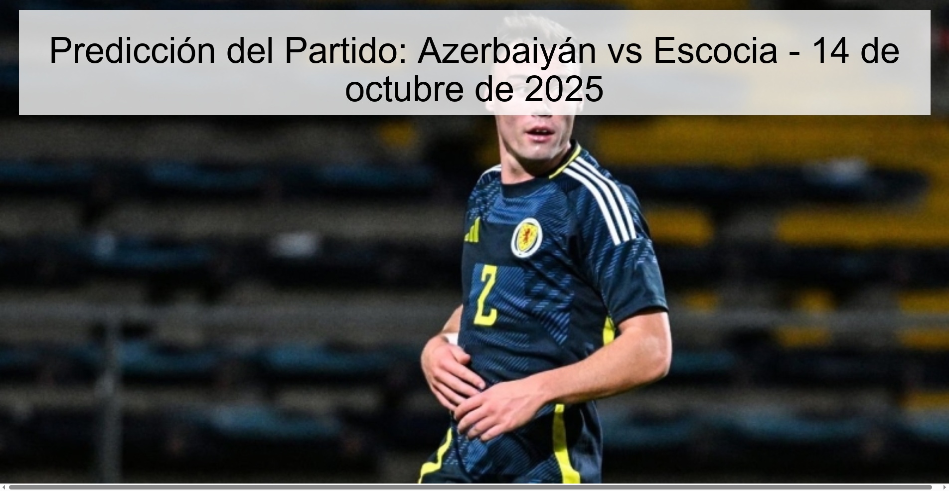 Predicción del Partido: Azerbaiyán vs Escocia - 14 de octubre de 2025