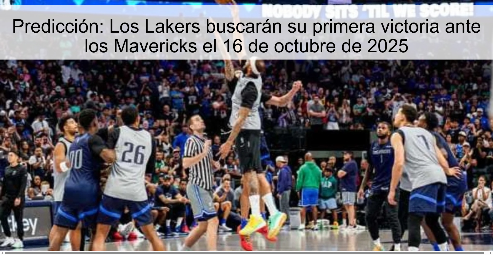 Predicción: Los Lakers buscarán su primera victoria ante los Mavericks el 16 de octubre de 2025