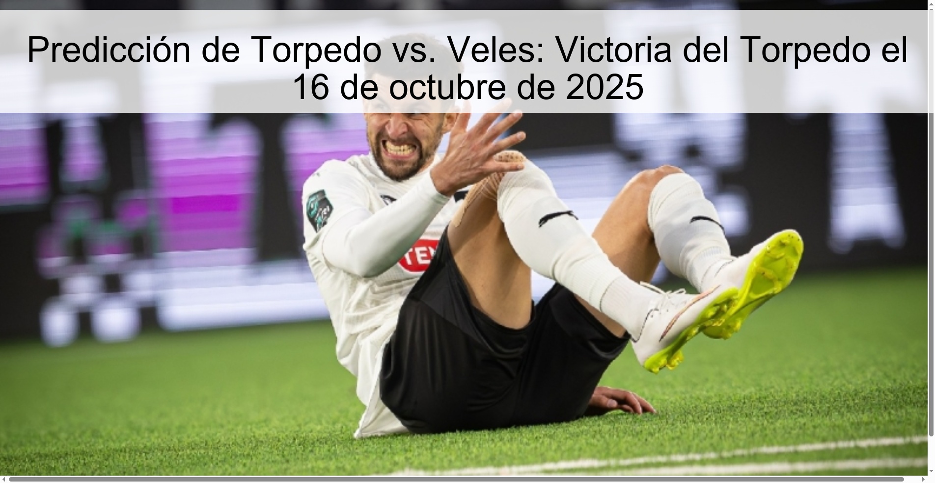 Predicción de Torpedo vs. Veles: Victoria del Torpedo el 16 de octubre de 2025