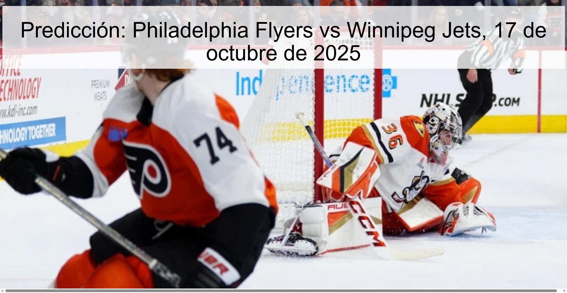 Predicción: Philadelphia Flyers vs Winnipeg Jets, 17 de octubre de 2025