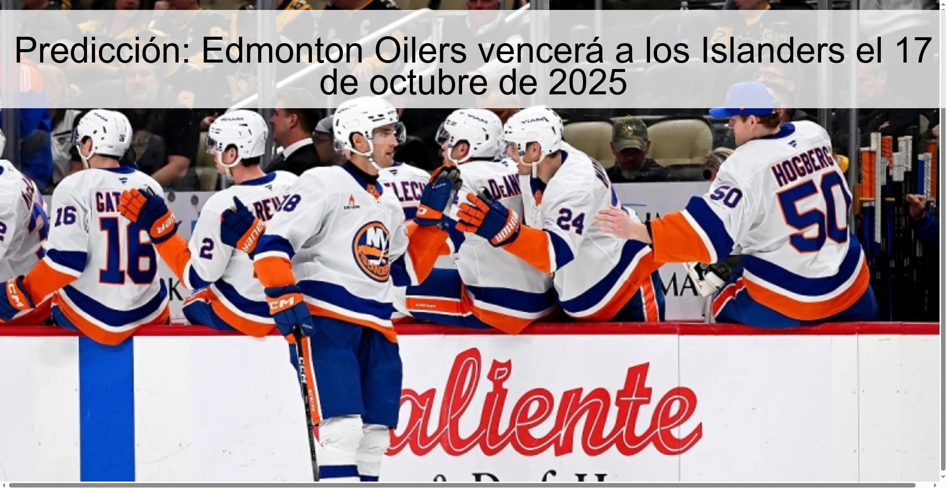 Predicción: Edmonton Oilers vencerá a los Islanders el 17 de octubre de 2025 1 313021