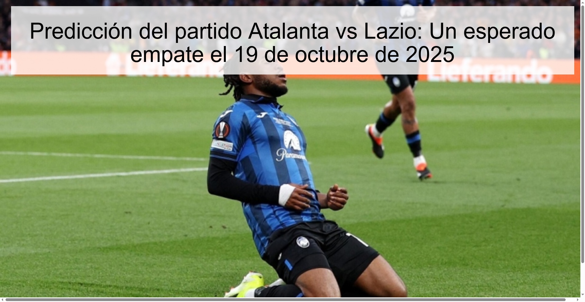 Predicción del partido Atalanta vs Lazio: Un esperado empate el 19 de octubre de 2025
