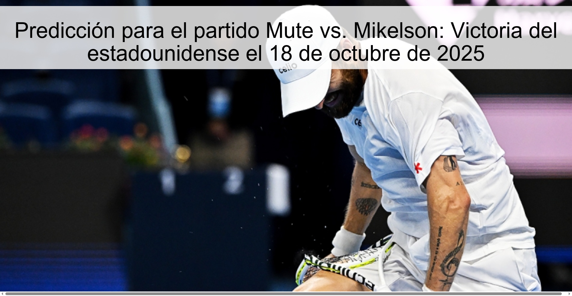 Predicción para el partido Mute vs. Mikelson: Victoria del estadounidense el 18 de octubre de 2025