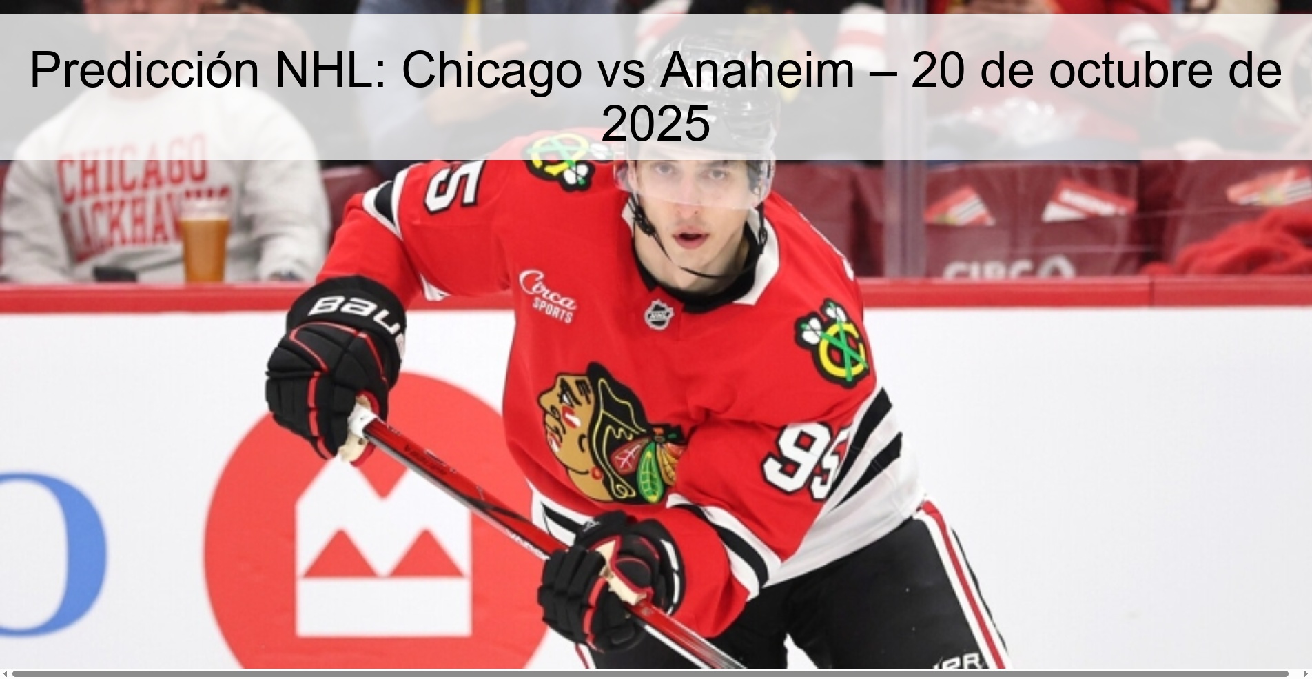 Predicción NHL: Chicago vs Anaheim – 20 de octubre de 2025 1 314182