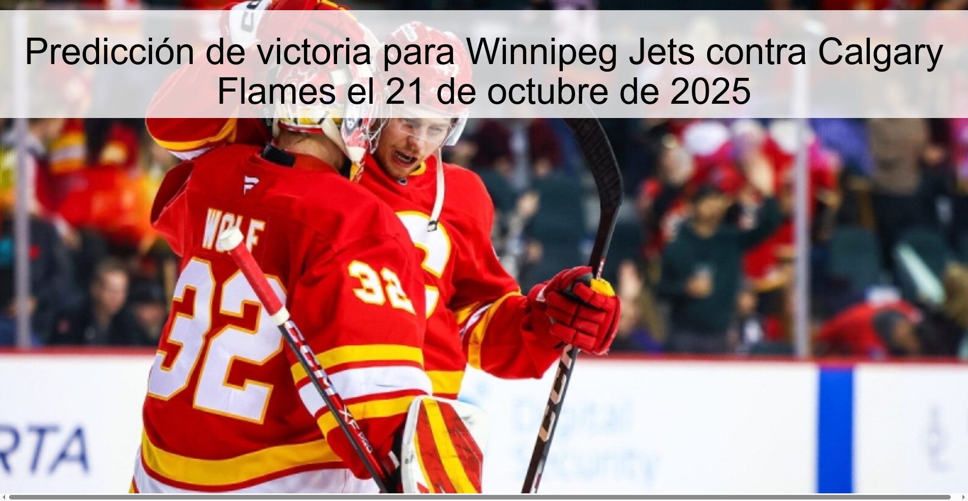 Predicción de victoria para Winnipeg Jets contra Calgary Flames el 21 de octubre de 2025