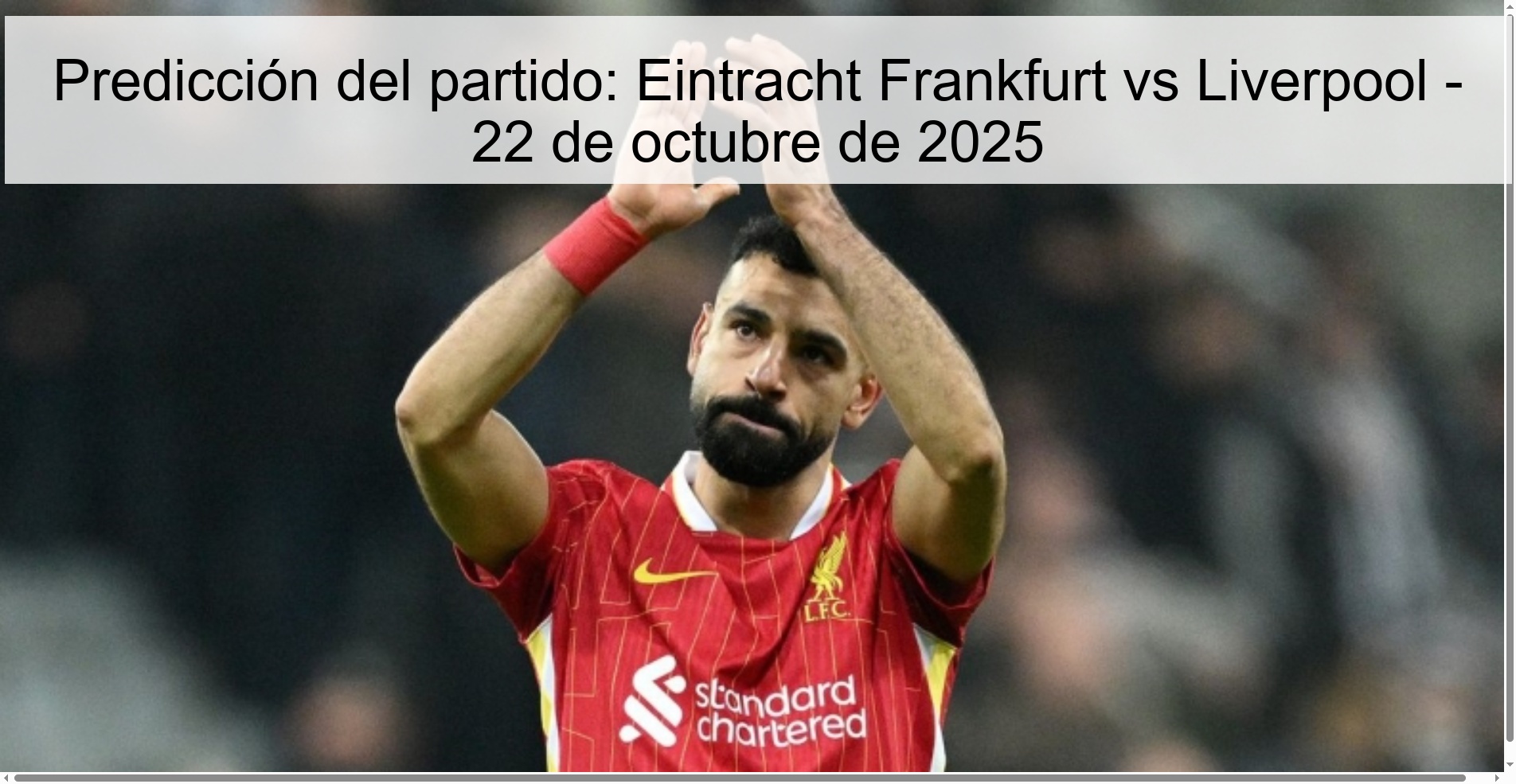 Predicción del partido: Eintracht Frankfurt vs Liverpool - 22 de octubre de 2025