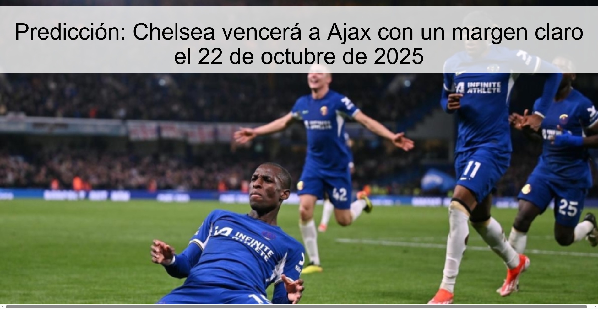 Predicción: Chelsea vencerá a Ajax con un margen claro el 22 de octubre de 2025