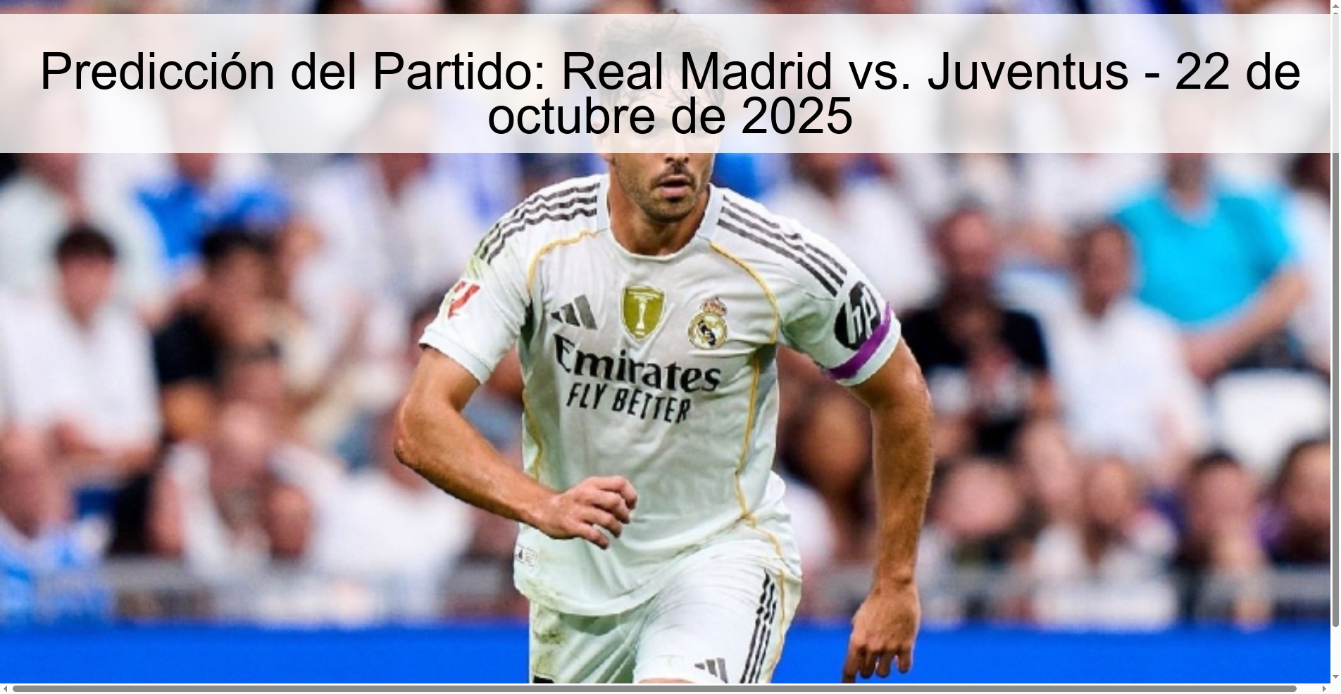 Predicción del Partido: Real Madrid vs. Juventus - 22 de octubre de 2025