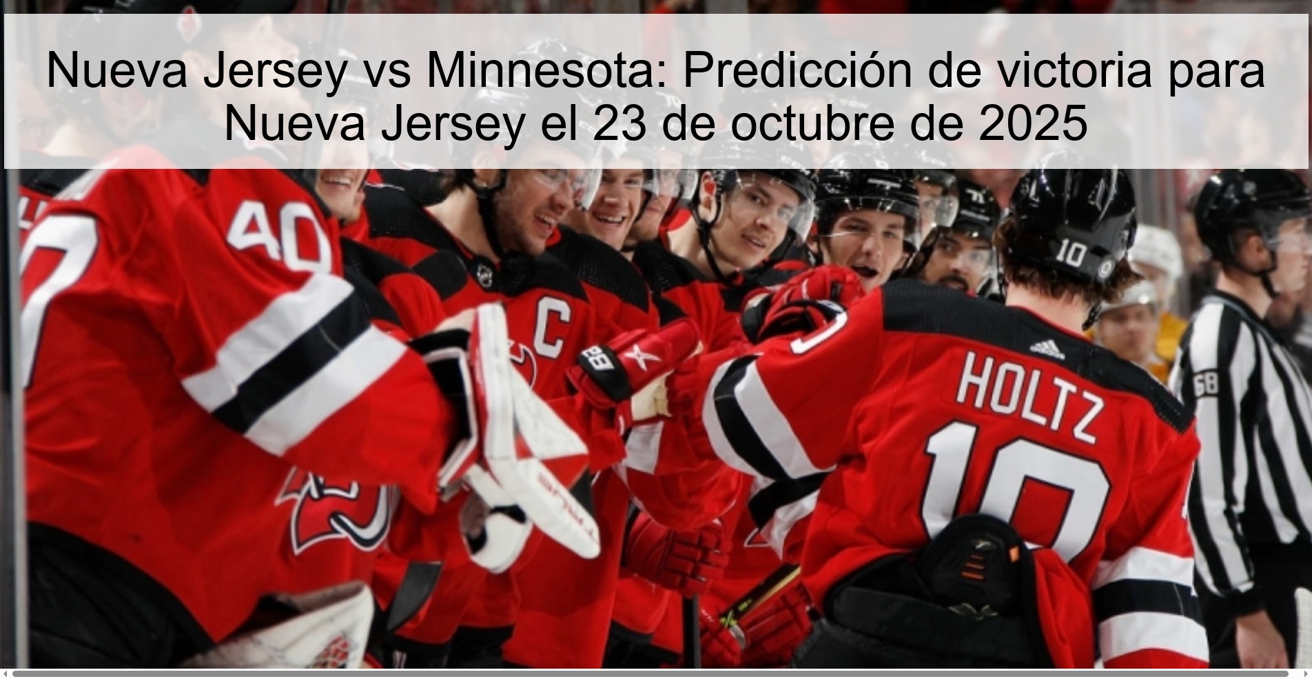 Nueva Jersey vs Minnesota: Predicción de victoria para Nueva Jersey el 23 de octubre de 2025