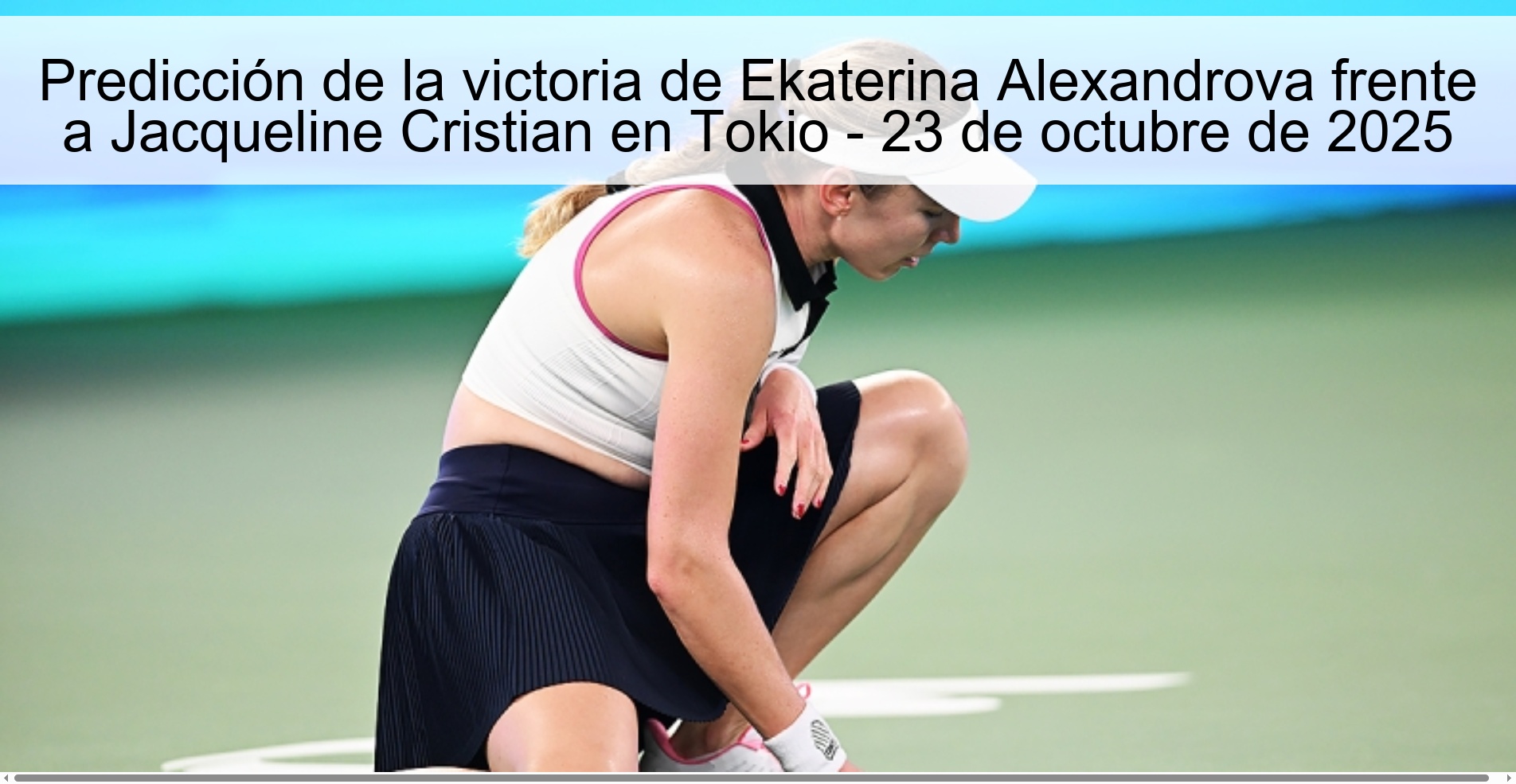 Predicción de la victoria de Ekaterina Alexandrova frente a Jacqueline Cristian en Tokio - 23 de octubre de 2025