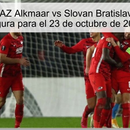 Predicción AZ Alkmaar vs Slovan Bratislava: Apuesta segura para el 23 de octubre de 2025