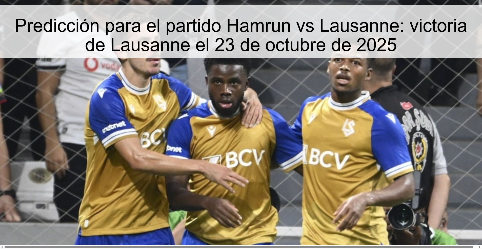 Predicción para el partido Hamrun vs Lausanne: victoria de Lausanne el 23 de octubre de 2025 1 315427