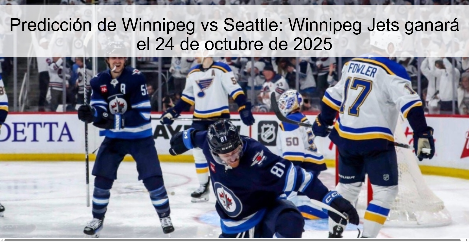Predicción de Winnipeg vs Seattle: Winnipeg Jets ganará el 24 de octubre de 2025