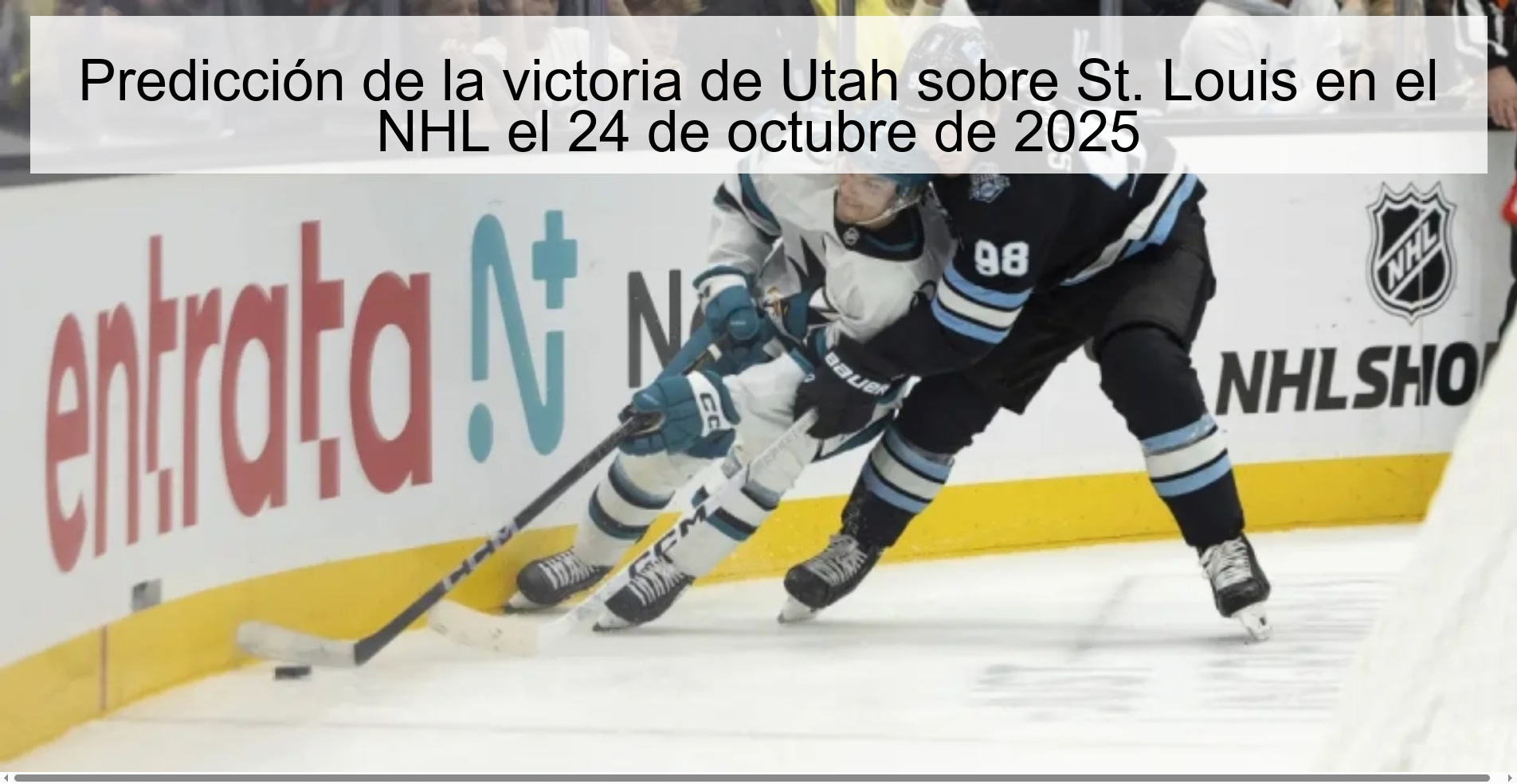 Predicción de la victoria de Utah sobre St. Louis en el NHL el 24 de octubre de 2025