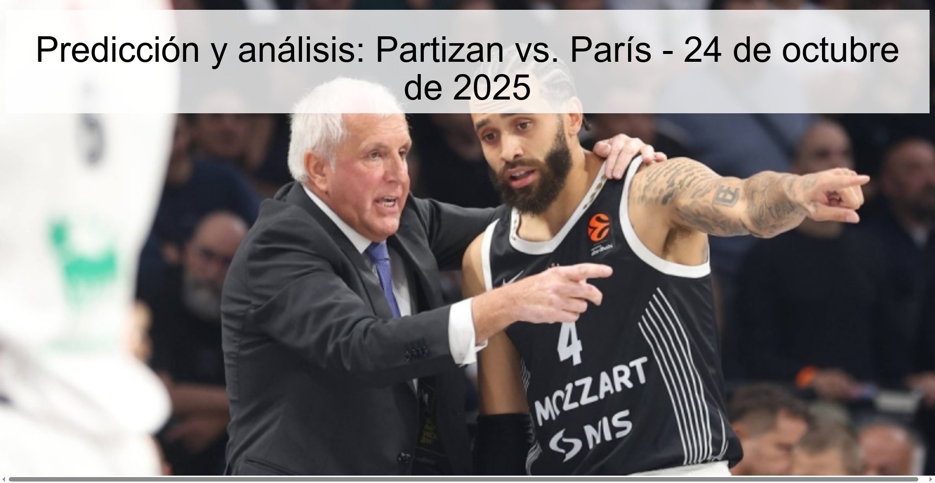 Predicción y análisis: Partizan vs. París - 24 de octubre de 2025