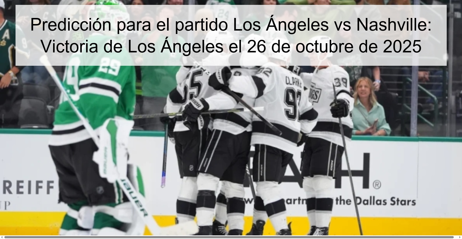 Predicción para el partido Los Ángeles vs Nashville: Victoria de Los Ángeles el 26 de octubre de 2025