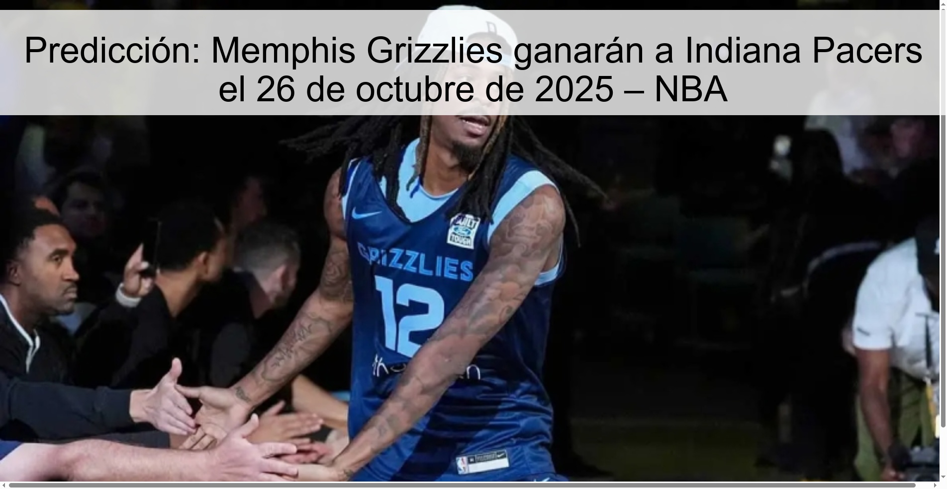 Predicción: Memphis Grizzlies ganarán a Indiana Pacers el 26 de octubre de 2025 – NBA