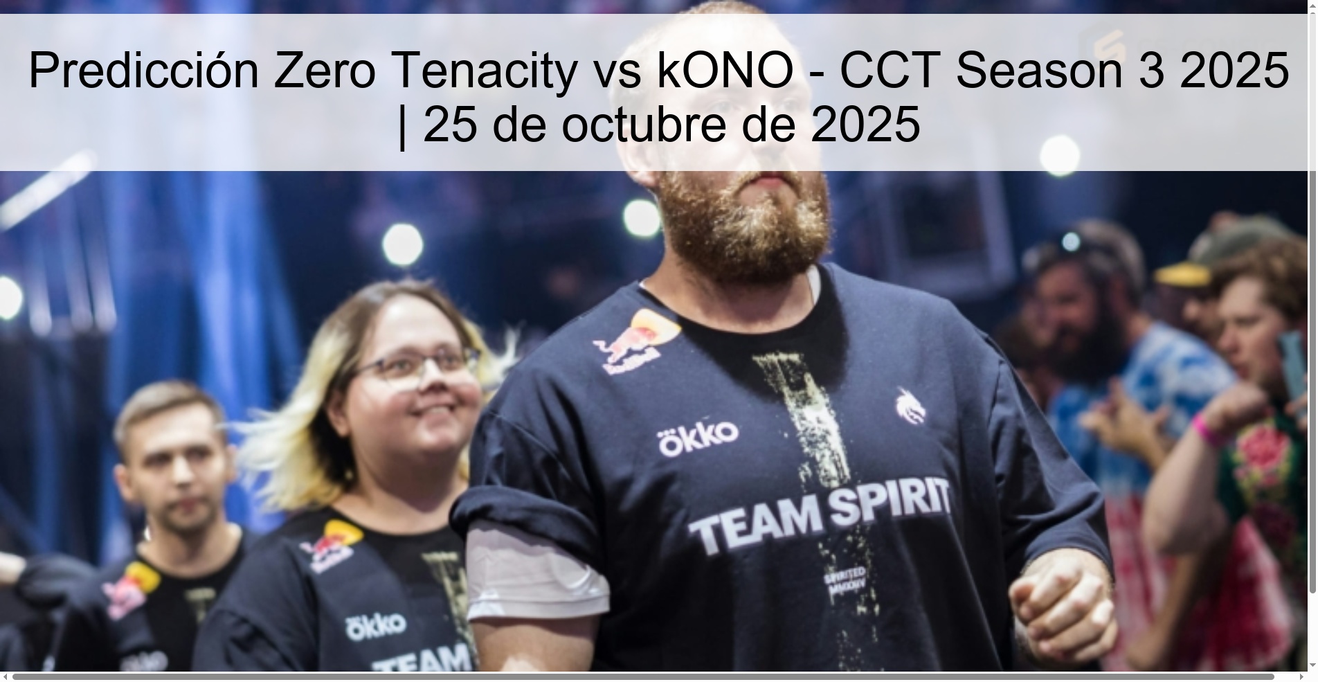 Predicción Zero Tenacity vs kONO - CCT Season 3 2025 | 25 de octubre de 2025