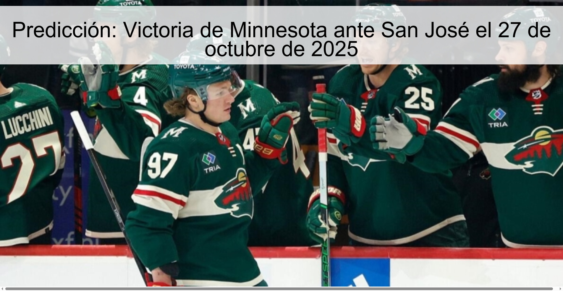 Predicción: Victoria de Minnesota ante San José el 27 de octubre de 2025
