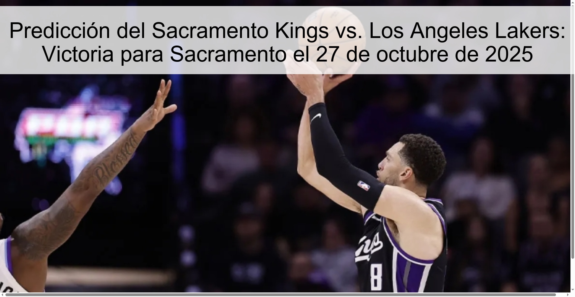Predicción del Sacramento Kings vs. Los Angeles Lakers: Victoria para Sacramento el 27 de octubre de 2025