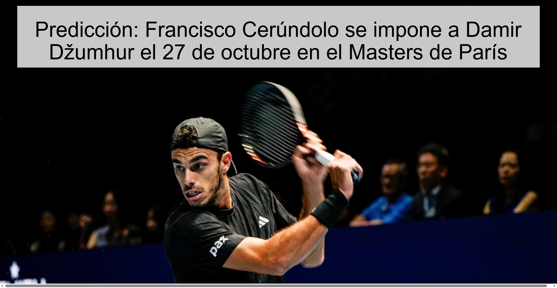 Predicción: Francisco Cerúndolo se impone a Damir Džumhur el 27 de octubre en el Masters de París