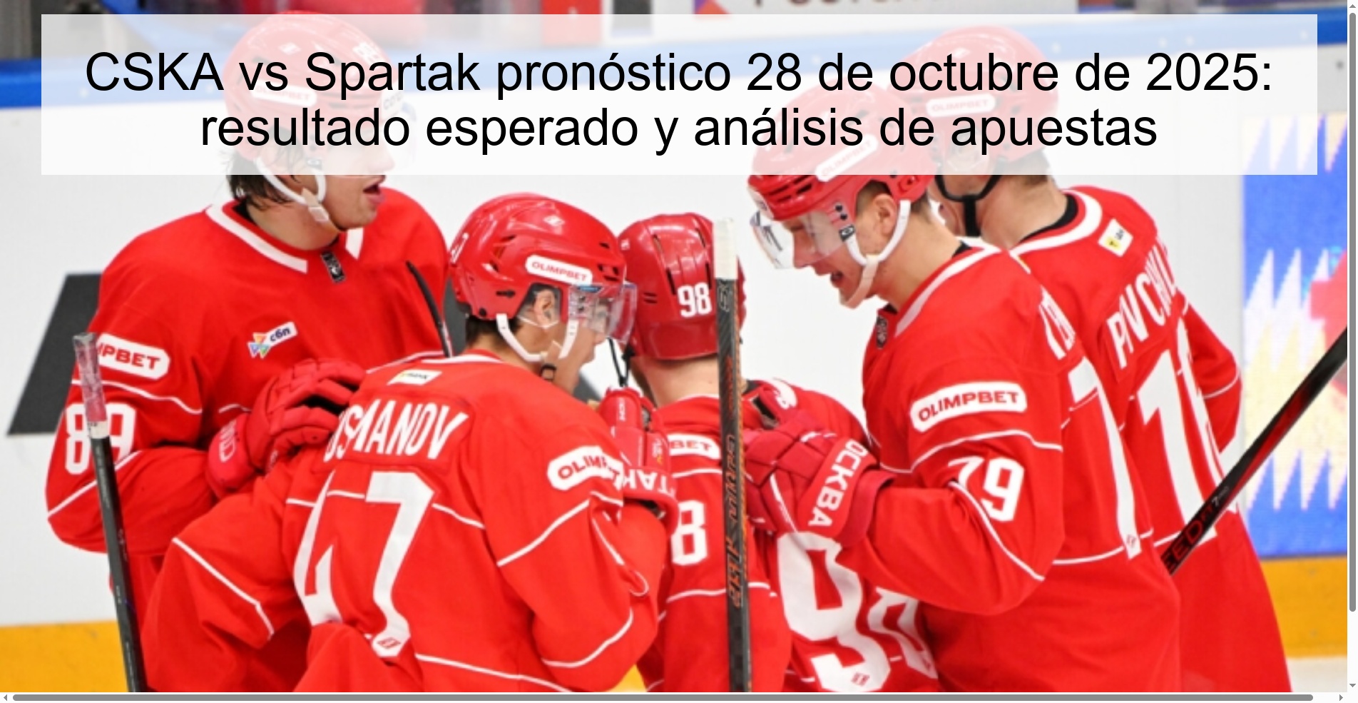 CSKA vs Spartak pronóstico 28 de octubre de 2025: resultado esperado y análisis de apuestas