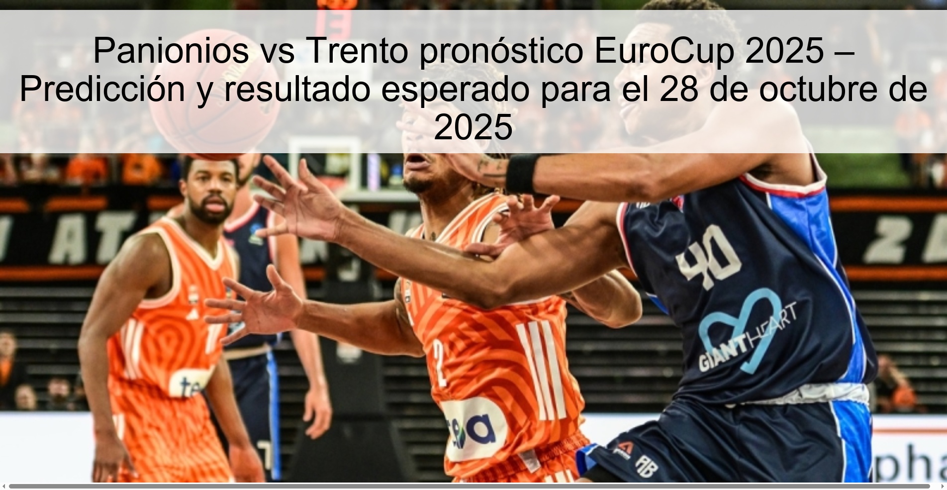 Panionios vs Trento pronóstico EuroCup 2025 – Predicción y resultado esperado para el 28 de octubre de 2025