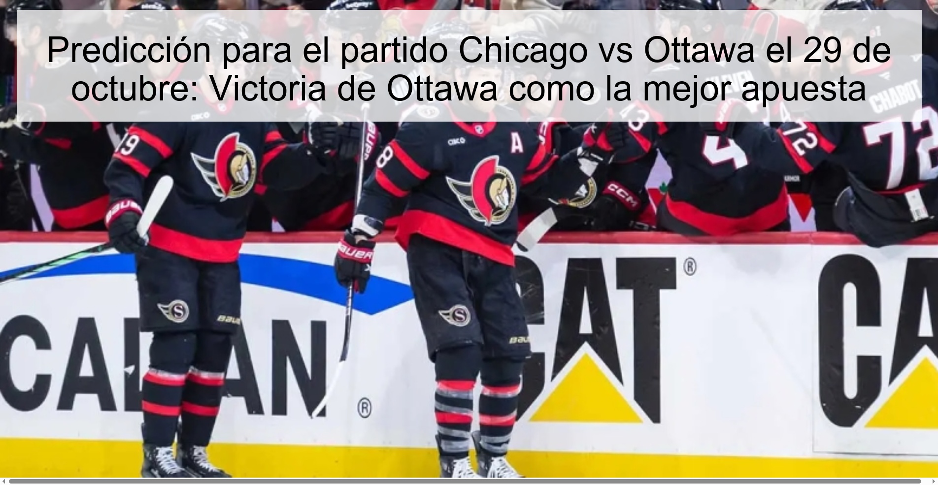 Predicción para el partido Chicago vs Ottawa el 29 de octubre: Victoria de Ottawa como la mejor apuesta 1 Predicción para el partido Chicago vs Ottawa el 29 de octubre: Victoria de Ottawa como la mejor apuesta
