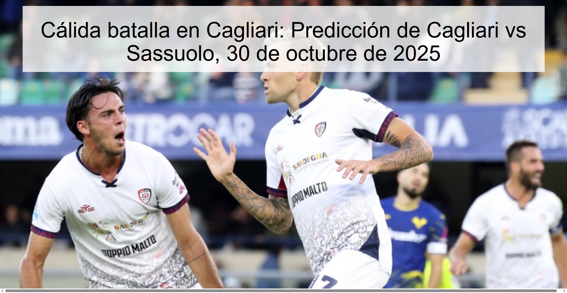 Cálida batalla en Cagliari: Predicción de Cagliari vs Sassuolo, 30 de octubre de 2025