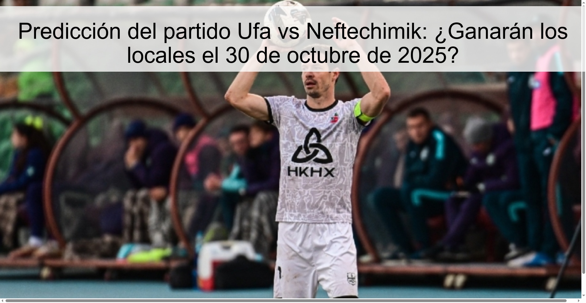 Predicción del partido Ufa vs Neftechimik: ¿Ganarán los locales el 30 de octubre de 2025?