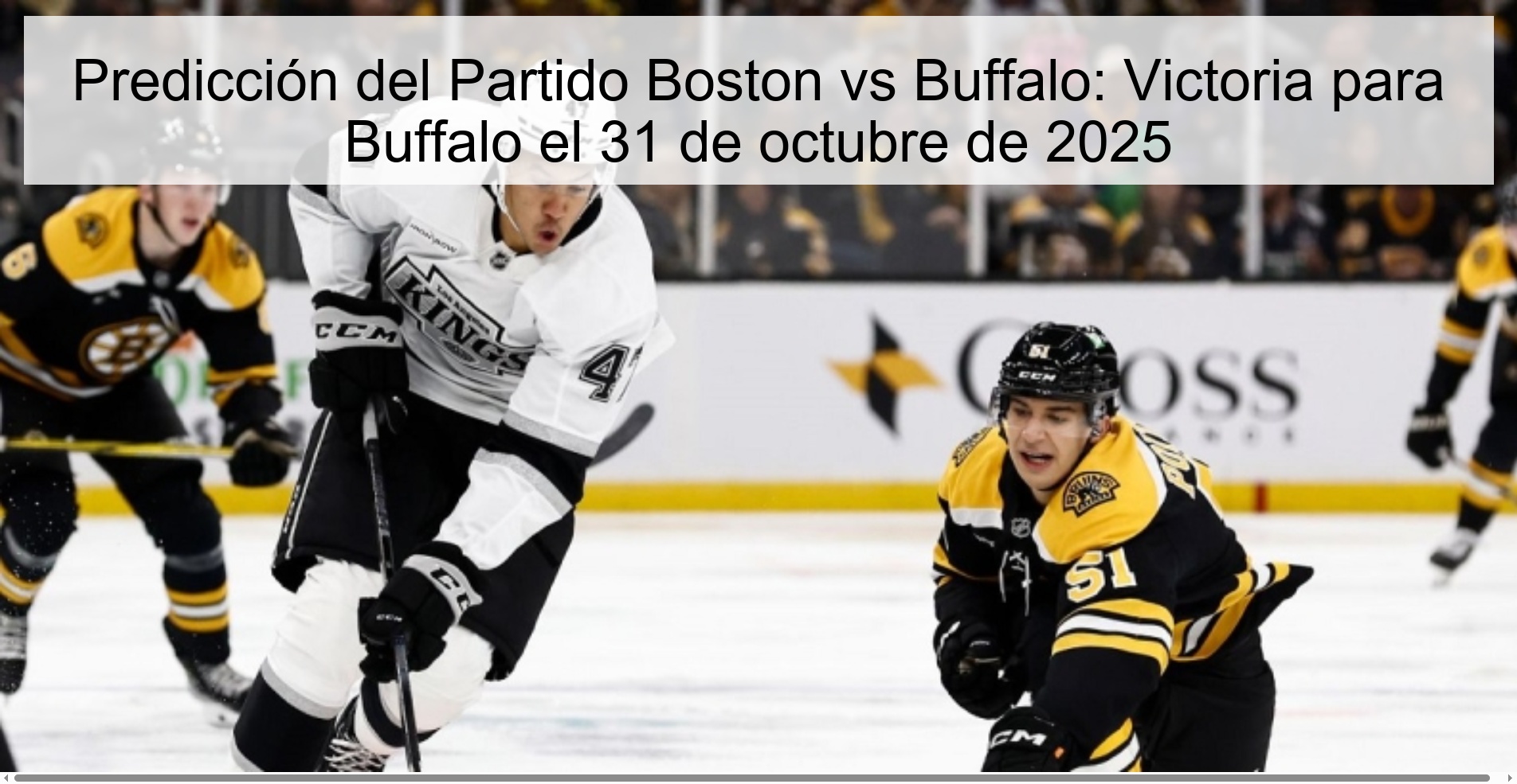 Predicción del Partido Boston vs Buffalo: Victoria para Buffalo el 31 de octubre de 2025