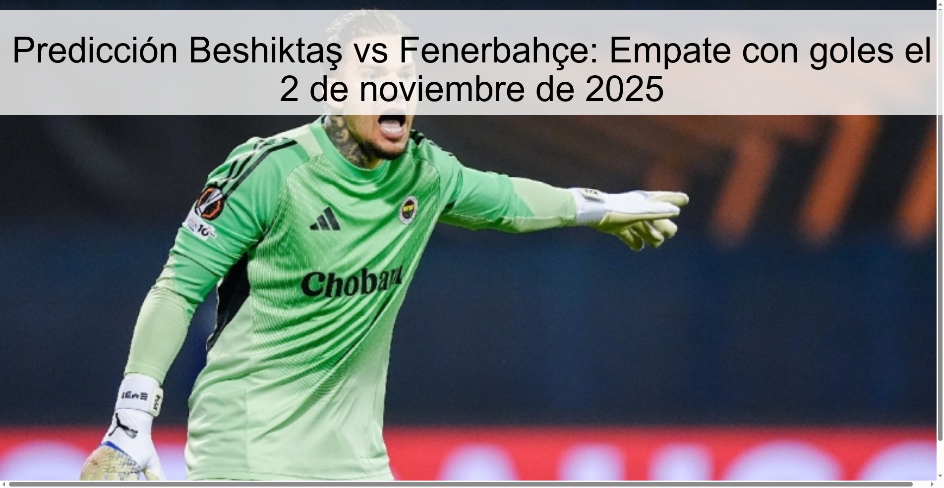 Predicción Beshiktaş vs Fenerbahçe: Empate con goles el 2 de noviembre de 2025 1 319213