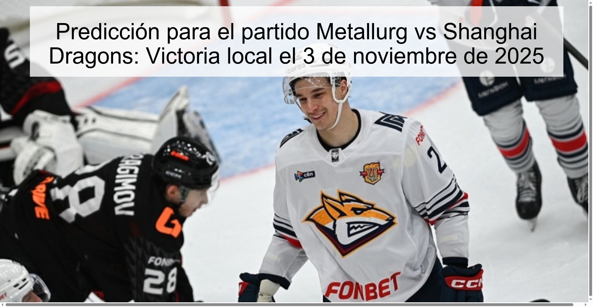 Predicción para el partido Metallurg vs Shanghai Dragons: Victoria local el 3 de noviembre de 2025 1 319628