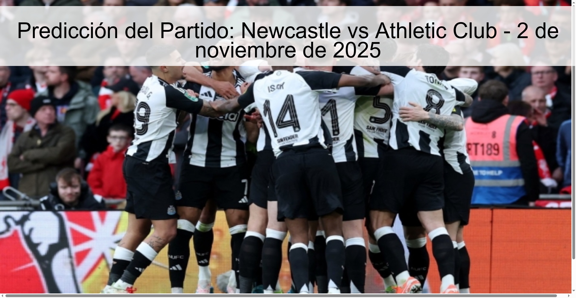 Predicción del Partido: Newcastle vs Athletic Club - 2 de noviembre de 2025 1 319897