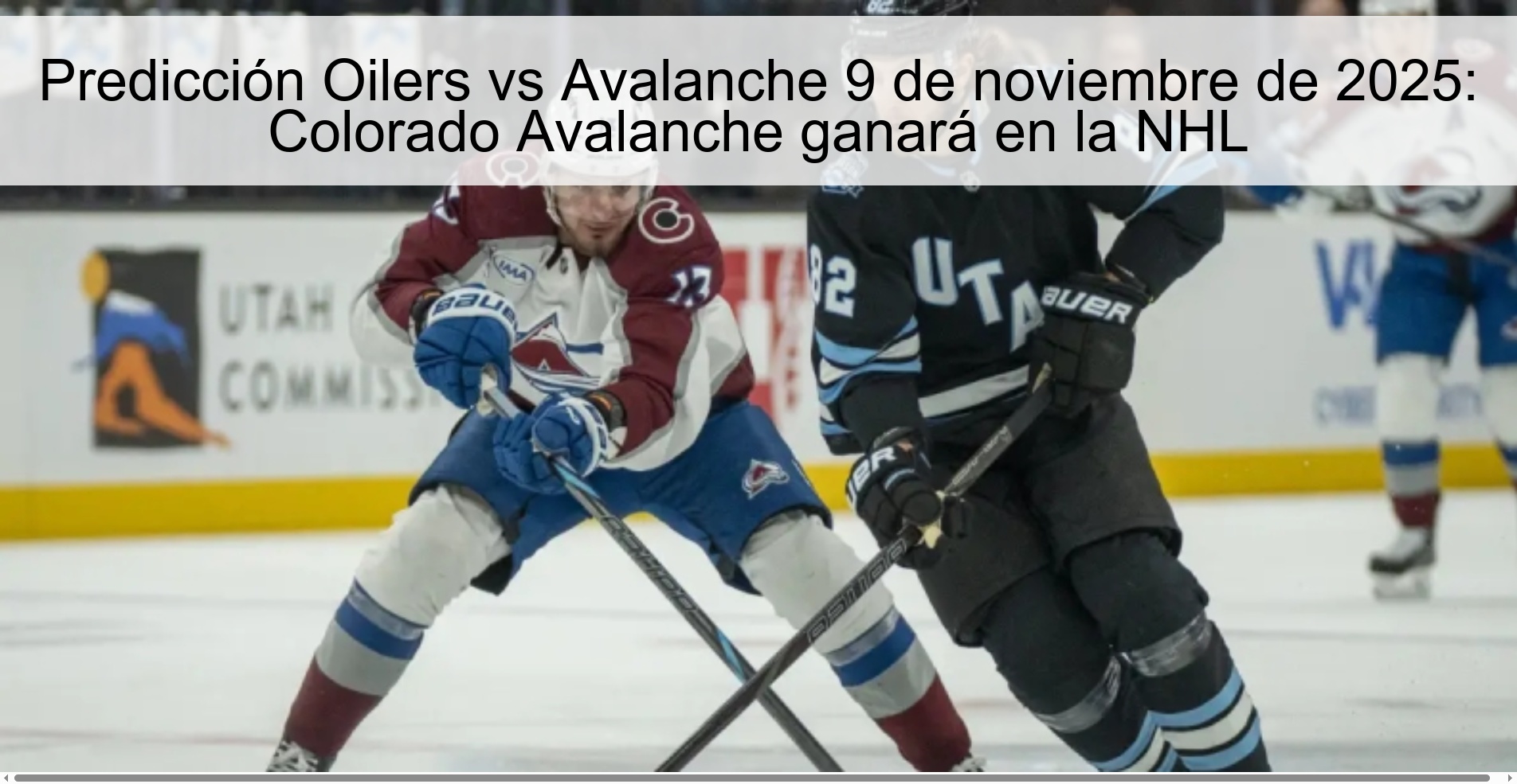 Predicción Oilers vs Avalanche 9 de noviembre de 2025: Colorado Avalanche ganará en la NHL 1 321685