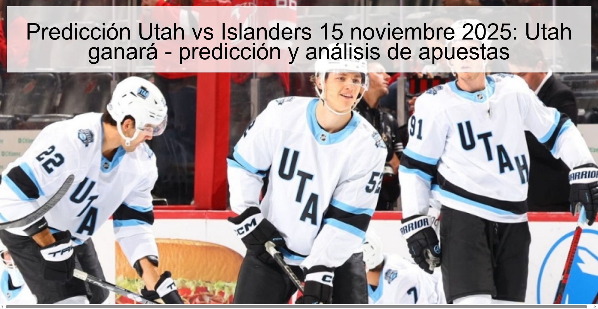 Predicción Utah vs Islanders 15 noviembre 2025: Utah ganará - predicción y análisis de apuestas 1 323708 1