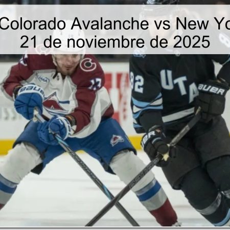 Pronóstico: Colorado Avalanche vs New York Rangers, 21 de noviembre de 2025