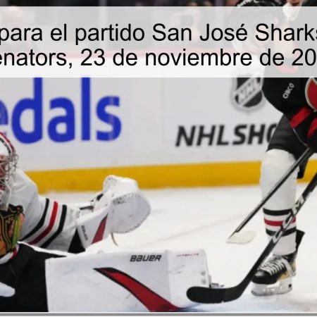 Pronóstico para el partido San José Sharks vs Ottawa Senators, 23 de noviembre de 2025