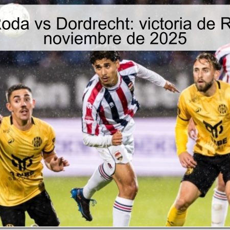 Pronóstico Roda vs Dordrecht: victoria de Roda el 25 de noviembre de 2025