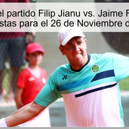 Pronóstico del partido Filip Jianu vs. Jaime Faria: Análisis y Apuestas para el 26 de Noviembre de 2025